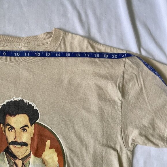 Borat "Very Nice!" Beige Graphic T-Shirt - Picture 7 of 10
